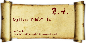 Nyilas Adélia névjegykártya